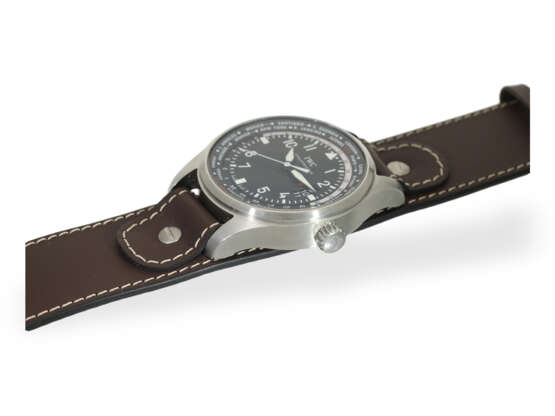 Armbanduhr: IWC Fliegeruhr Worldtime GMT in Stahl,… - photo 5