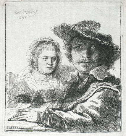 Selbstportrait mit Saskia. Rembrandt Harmenszoon van Rijn - Foto 1