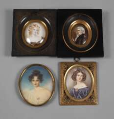 Vier Miniaturportraits
