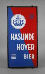 Emailleschild Haslinde Hoyer Bier