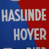 Emailleschild Haslinde Hoyer Bier - фото 3