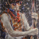 “The Double Bass Player” Canvas Oil paint Modern 2010 - photo 1