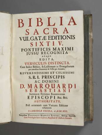 Bibel Bamberg 1693 - фото 1