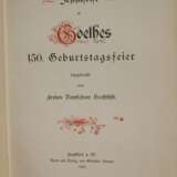 Festschrift zu Goethes 150. Geburtstagsfeier - photo 2