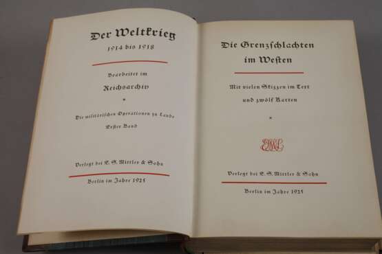 Zwölf Bände Der Weltkrieg 1914 bis 1918 - photo 3