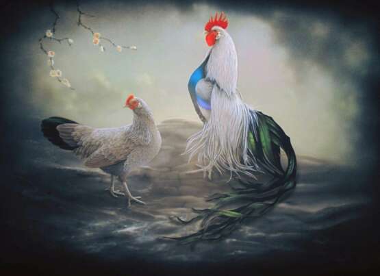 “Chickens Phoenix” Acrylic paint Realist Animalistic 2015 - photo 1