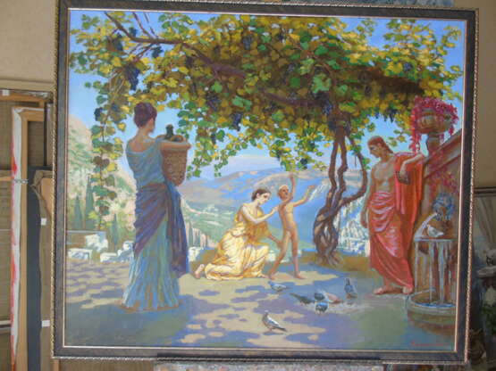 “The Childhood Of Dionysus” Canvas Oil paint Mythological 2008 - photo 1