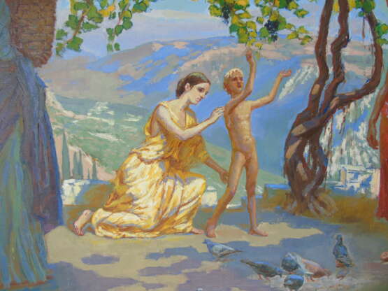 “The Childhood Of Dionysus” Canvas Oil paint Mythological 2008 - photo 2