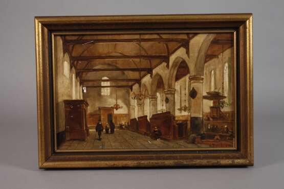 Große Bildplatte Holländisches Kircheninterieur - photo 6