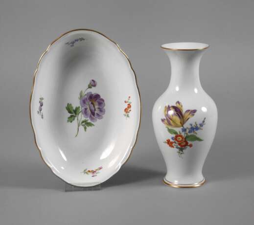 Meissen Vase und Schale Frühlingsblumen - photo 1