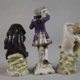 Drei Rokokofiguren auf Rocaillesockeln - Foto 2