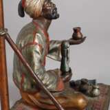 Wiener Bronze, Tischlampe mit Araber - фото 4