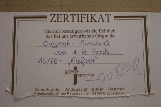 AR Penck, Stehender Elefant - Foto 5