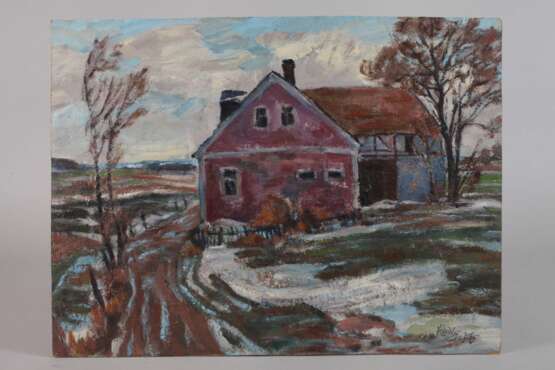 Fredo Bley, "Rotes Bauernhaus im Winter" - Foto 2