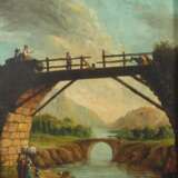 F. Polters, ruinierte Brücke am Fluss - Foto 1