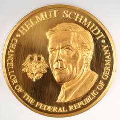 Bicentennial Visit Goldmedaille Helmut Schmidt.