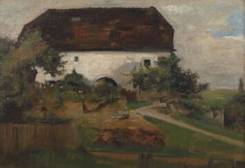 Max Hirschenauer, attr., Landschaft mit Bauernhaus
