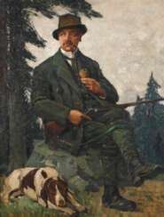 Fritz Köhler, Jäger mit Hund