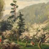 Carl Wilhelm Zimmer, blühende Obstwiese - Foto 1