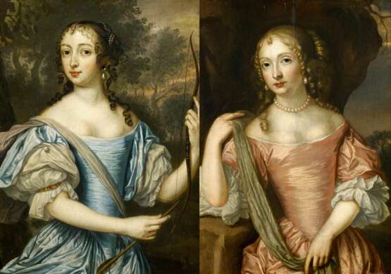 Zwei Gemälde: Portraits der Maria von Oranje Nassau sowie der Maria von der Pfalz Zweibrücken - фото 1