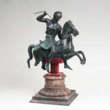 Seltene Bronze-Skulptur 'Amazone zu Pferd'. - фото 1