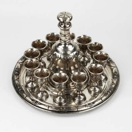 Водочный сервиз из серебра на 12 персон. Царская Россия,19 век. - фото 4