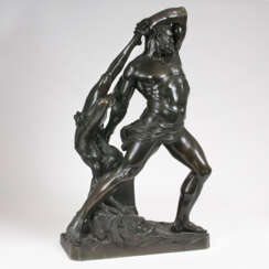 Große Bronze-Gruppe 'Herkules und Lichas' nach Antonio Canova. 