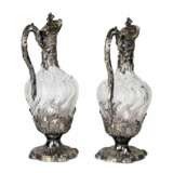 Винная пара стеклянных кувшинов в серебре, в стиле Людовика XV. Франция конец 19 века. - фото 3