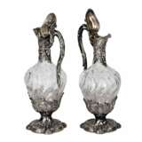 Винная пара стеклянных кувшинов в серебре, в стиле Людовика XV. Франция конец 19 века. - Foto 4
