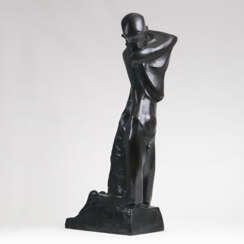 Große Bronze-Skulptur 'Le Grand Agenouillé' (Kniender Jüngling). George Minne