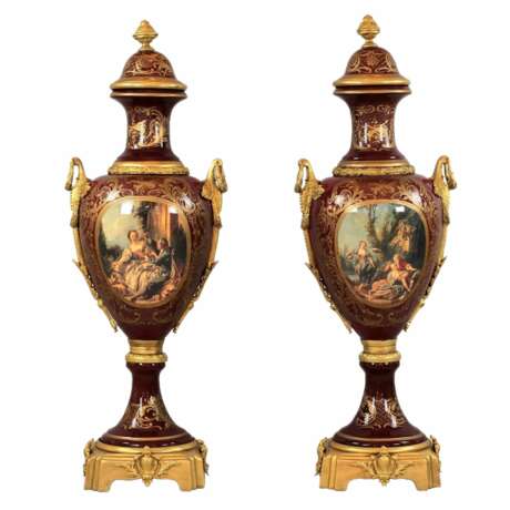 Пара напольных ваз в стиле Sevres - фото 1