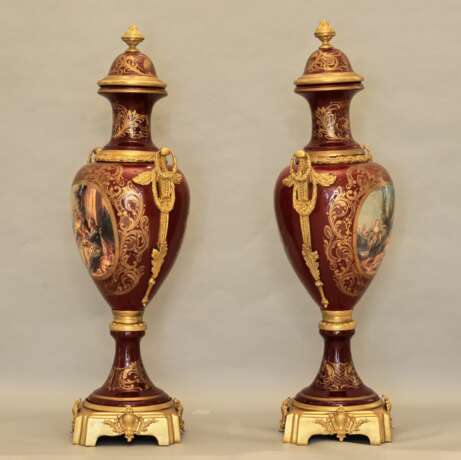 Пара напольных ваз в стиле Sevres - фото 4