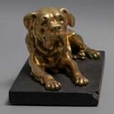 Фигура - Собака английский мастиф, бронзовая на каменной подставке. 19 век. - фото 7