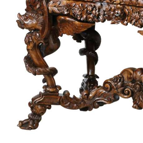 Великолепный резной стол-бюро в стиле барочной неоготики. Франция 19 век. - photo 7