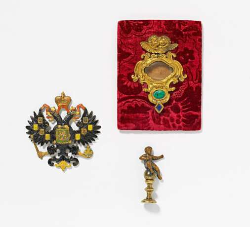 Konvolut, Wappenschild, Kartusche, kleiner Putto - фото 1