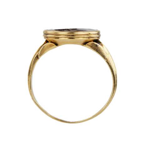Античное золотое кольцо с геммой из красной яшмы, с изображением колесницы Аполлона. Рим II-III вв. н.э. - Foto 5