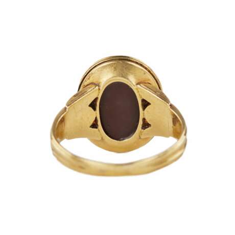 Античное золотое кольцо с геммой из красной яшмы, с изображением колесницы Аполлона. Рим II-III вв. н.э. - Foto 6