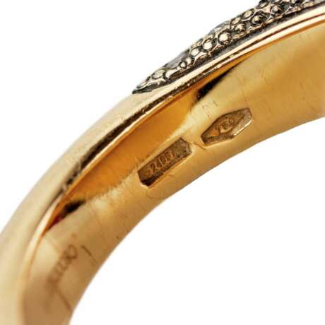 Коктейльное золотое кольцо 18 К, Pomellato Tango Smoky Quartz Diamond. - photo 8