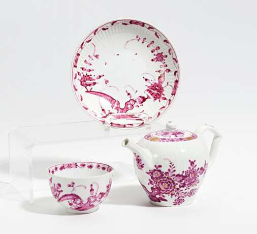 Teekännchen und Koppchen mit UT Purpurdekor - photo 1