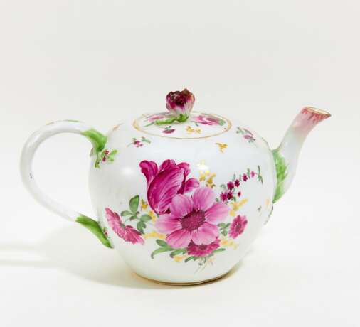 Teekanne mit Blumendekor - Foto 1