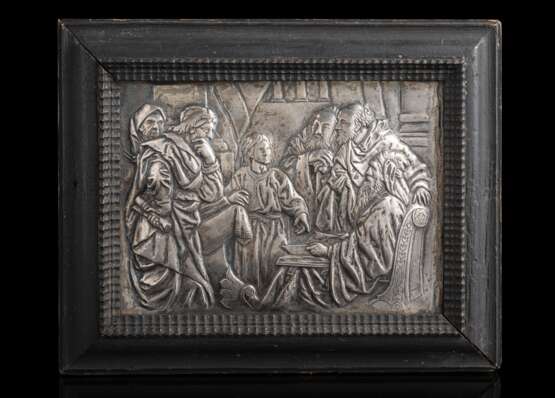 Sillber-Relief - Jesus lehrt im Tempel - Foto 1