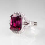 Eleganter Rosa-Turmalin-Brillant-Ring. - photo 1