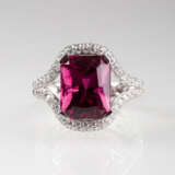 Eleganter Rosa-Turmalin-Brillant-Ring. - фото 2