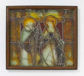 Bleiverglasung mit den Heiligen Margarete und Antonius