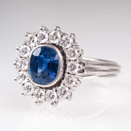 Vintage Saphir-Brillant-Ring. - photo 2