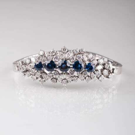 Hochfeines Vintage Saphir-Diamant-Armband. - фото 1