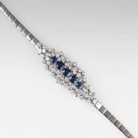 Hochfeines Vintage Saphir-Diamant-Armband. - photo 2