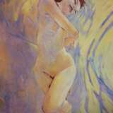 "Обнаженная" Canvas Oil Nude art Москва 1992 - photo 1