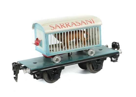 Tierwagen Märklin, Spur 0, Plattformwagen mit weiß… - Foto 1