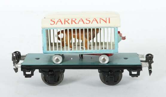 Tierwagen Märklin, Spur 0, Plattformwagen mit weiß… - Foto 2